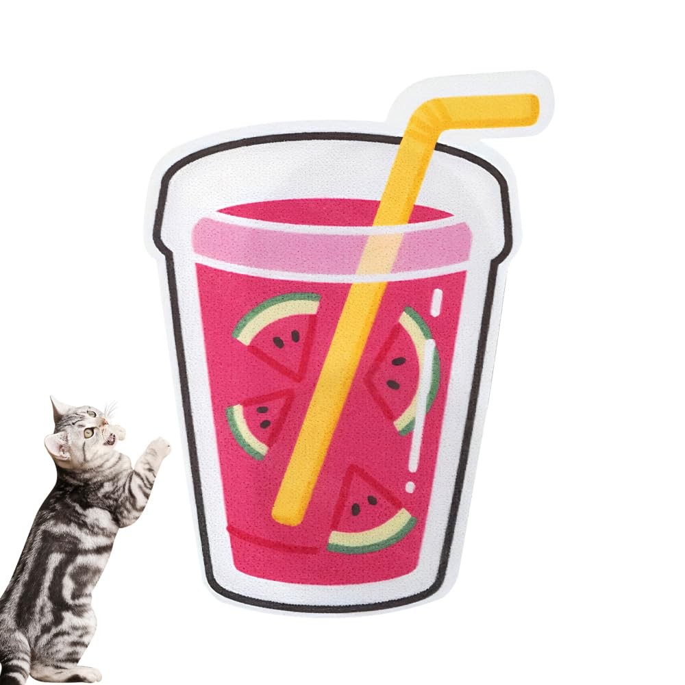 Wall Mounted Cat Scratcher,Cute Fruit Tea Pattern Cat Scratching Board Adhesi...