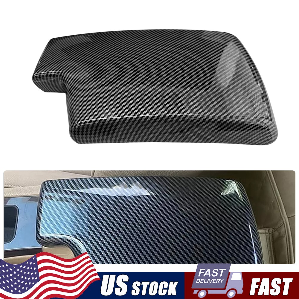 Armrest Center Console Cover Trim For BMW 3 Series E90 E91 E92 E93 Carbon Fiber