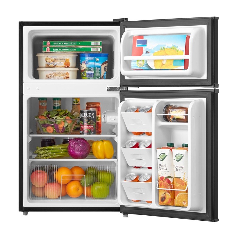 2-Door Mini Fridge Freezer Adjustable Shelves Compact Energy Efficient New
