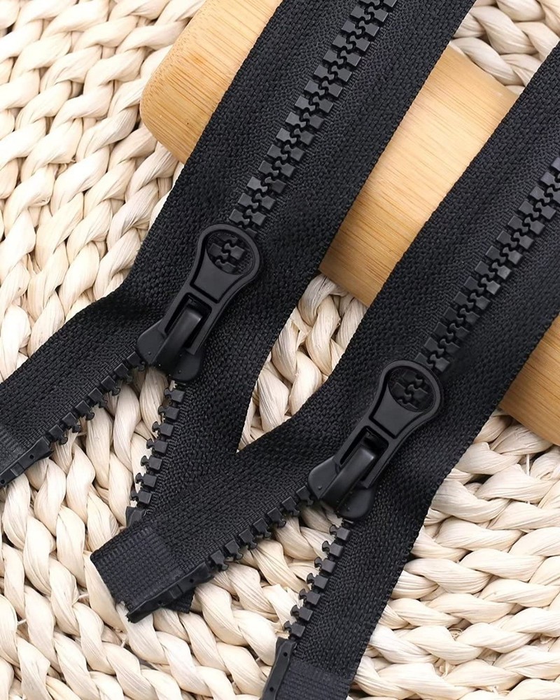 28" Jacket Zipper #5 Black Plastic 3pcs Separating Coat Down Jacket Sweatshirt