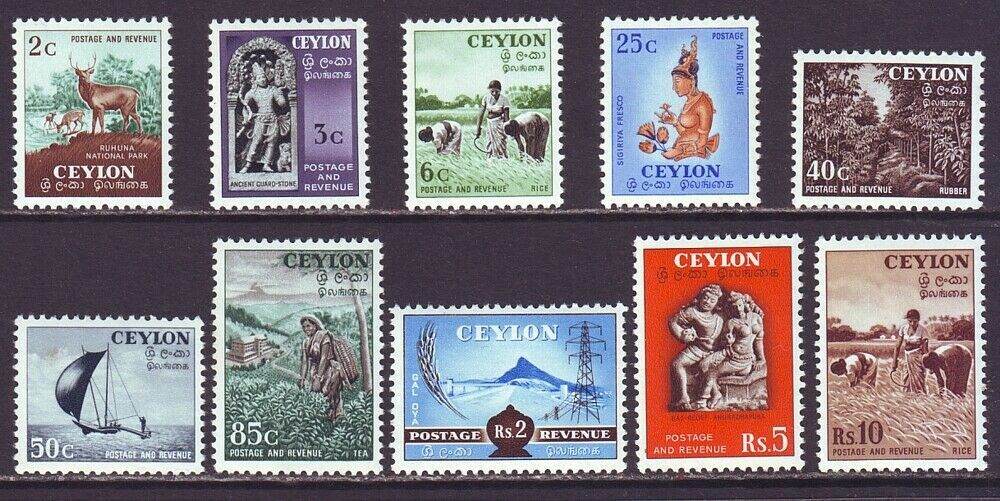 Ceylon 1954 SC 319-328 MNH Set