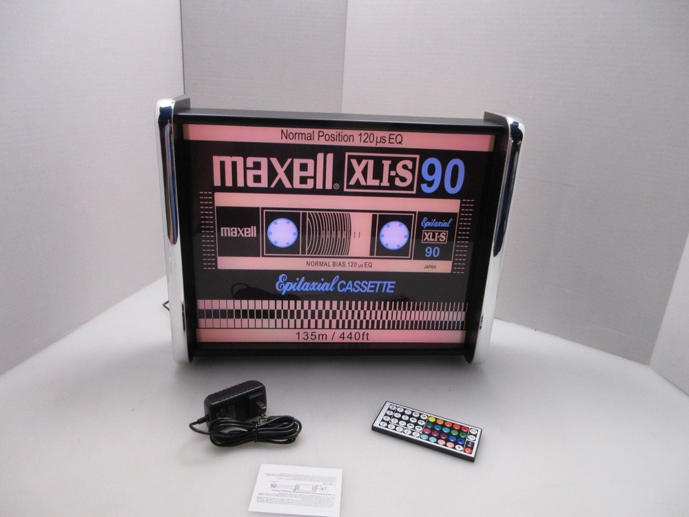 Maxell Cassette tape LED Display lighted sign lightbox Wall Light