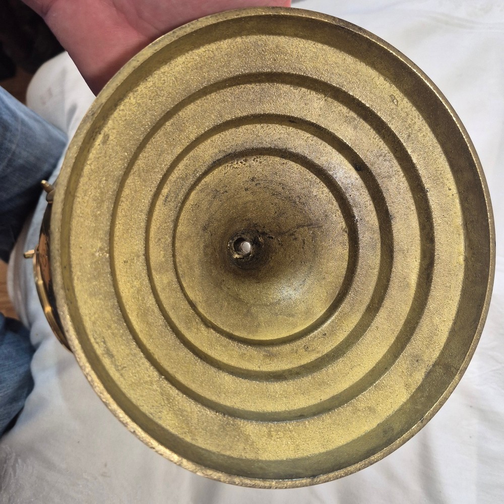 16" BRASS 5 WORLD CLOCKS SPINNING GLOBE