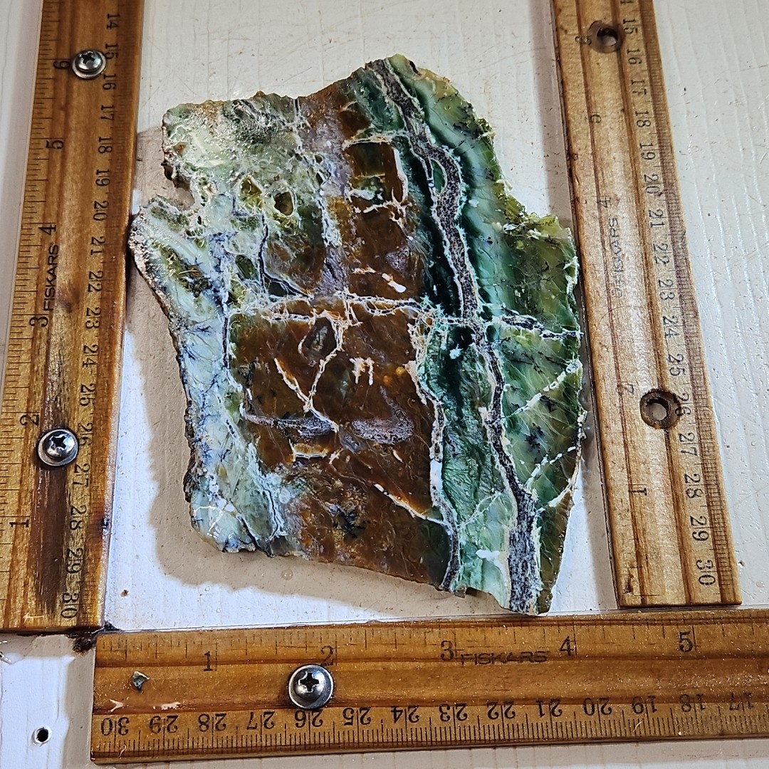 Green Opal slab Australia. Beautiful color. 6 " x 4 3/8" x 1/4" 4.9OZ