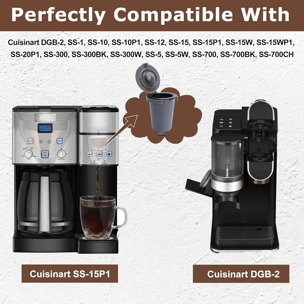 Cuisinart Coffee Maker Reusable Filter Cup Replacement Parts - 2 Pack