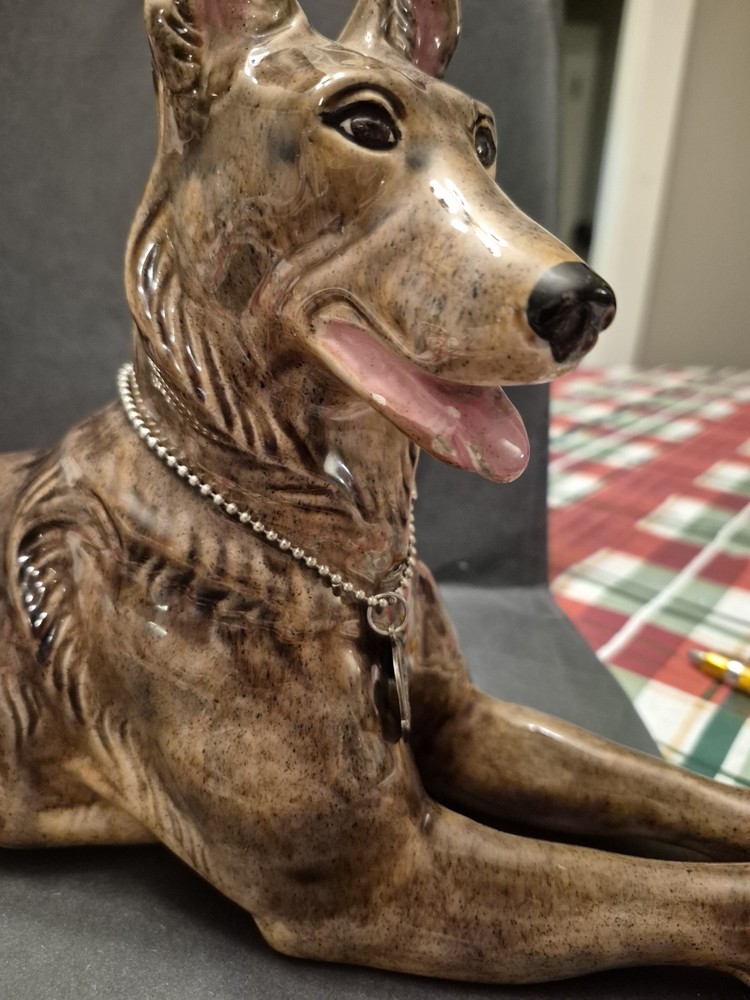 Vintage 1955 Ceramic German Shepherd!