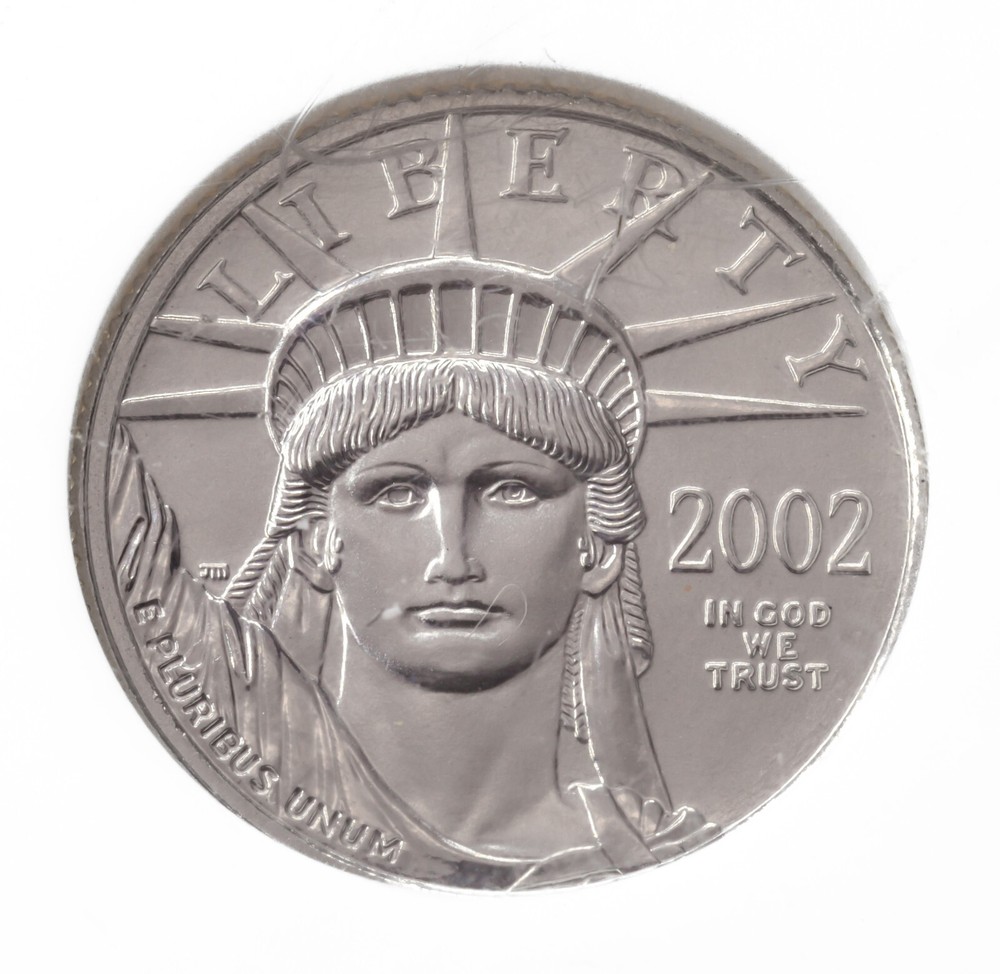 2002 1/10 Oz. Platinum Eagle Graded by NGC as MS-70! Key Date!