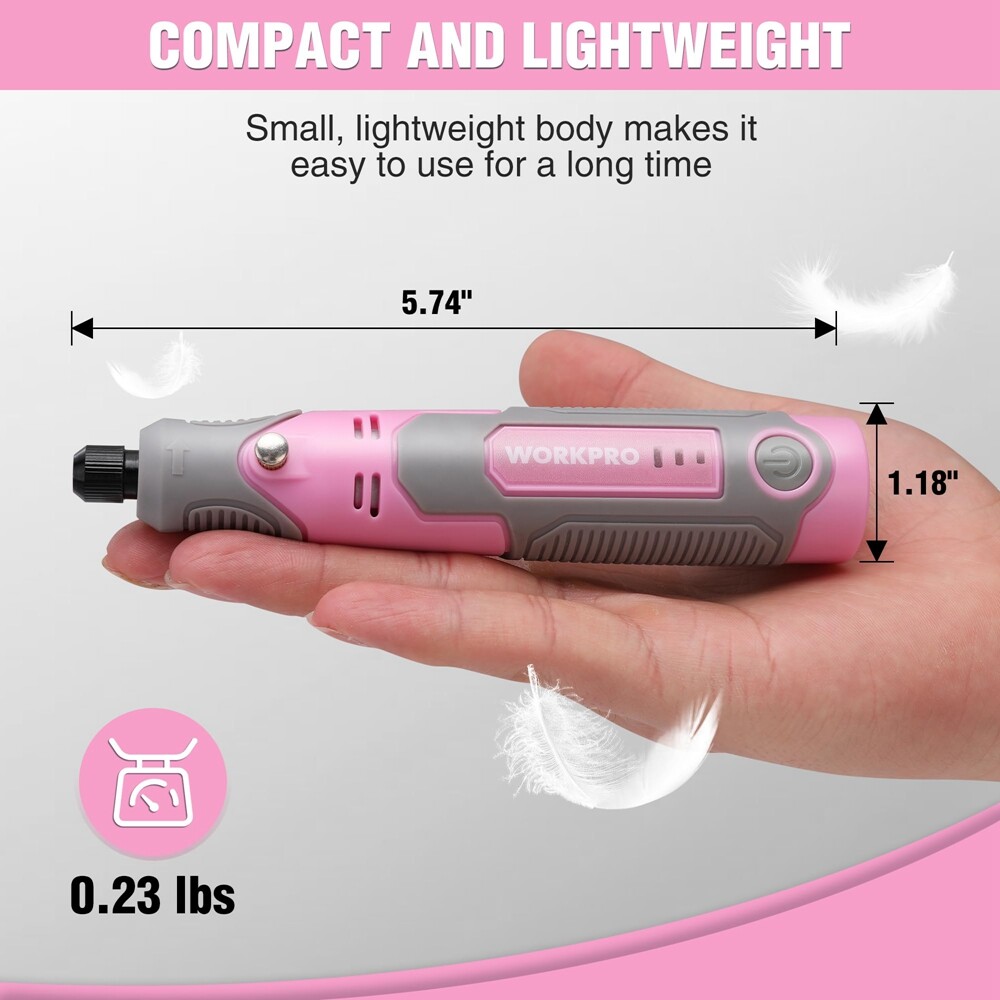 WORKPRO Cordless Rotary Tool Kit 3 Variable Speed Rotary Tool w/71pc Accessories