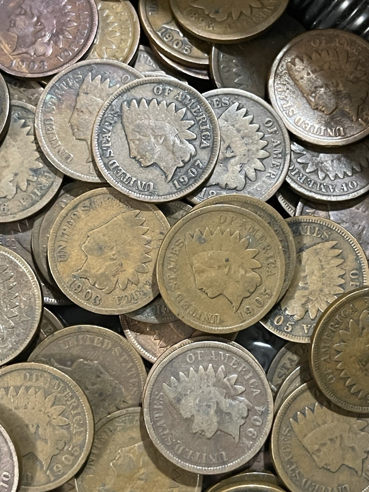 Indian Head Penny Roll of 50 ALL Indian Head Cents Lot of 50 FULL ROLL