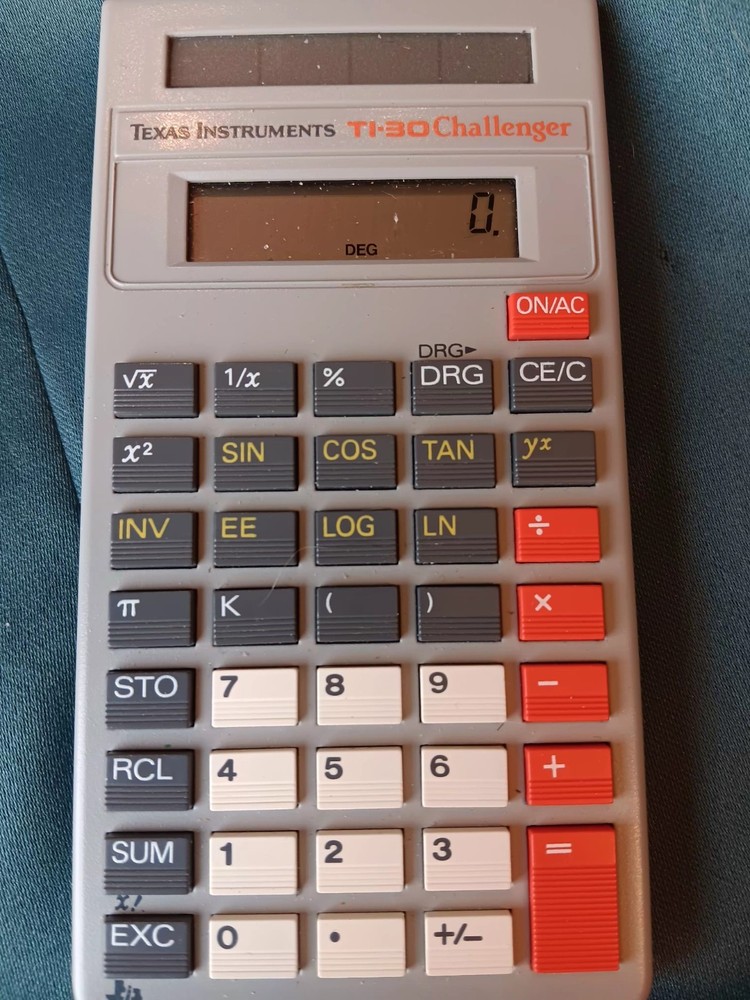 TI-30 Challenger Solar Powered Calculator