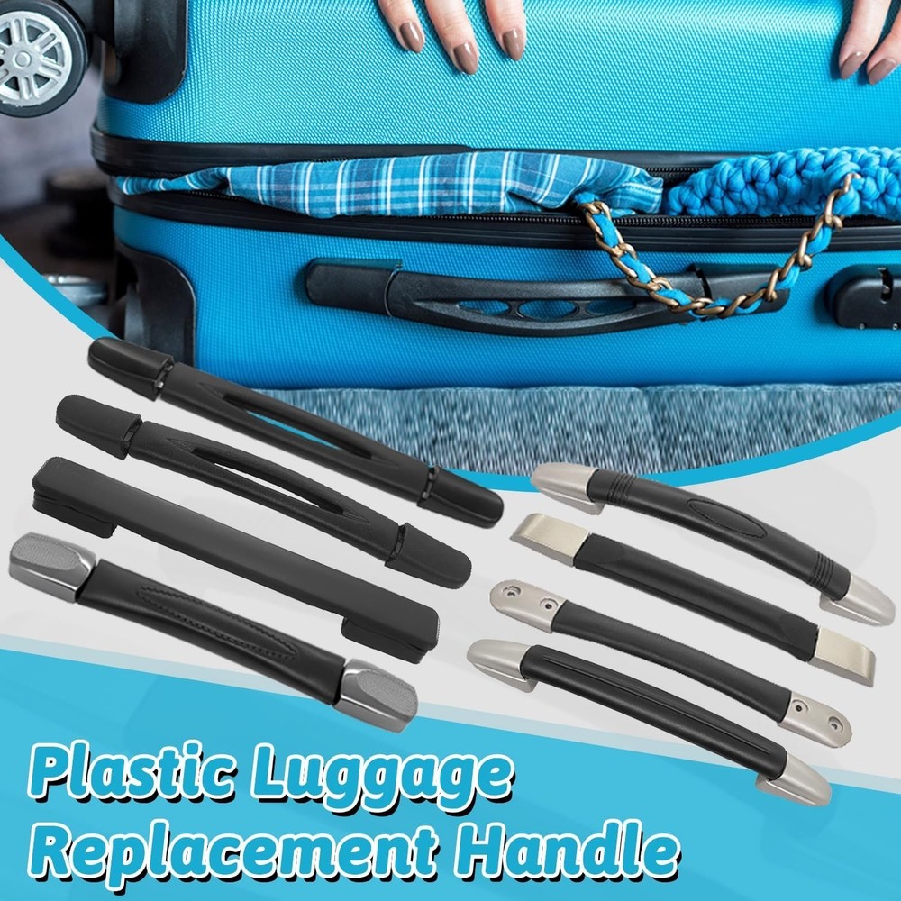 1Pc Luggage Handle 8.78" x 1.14" L x W Plastic Pull Handle Grip Replacement 2...