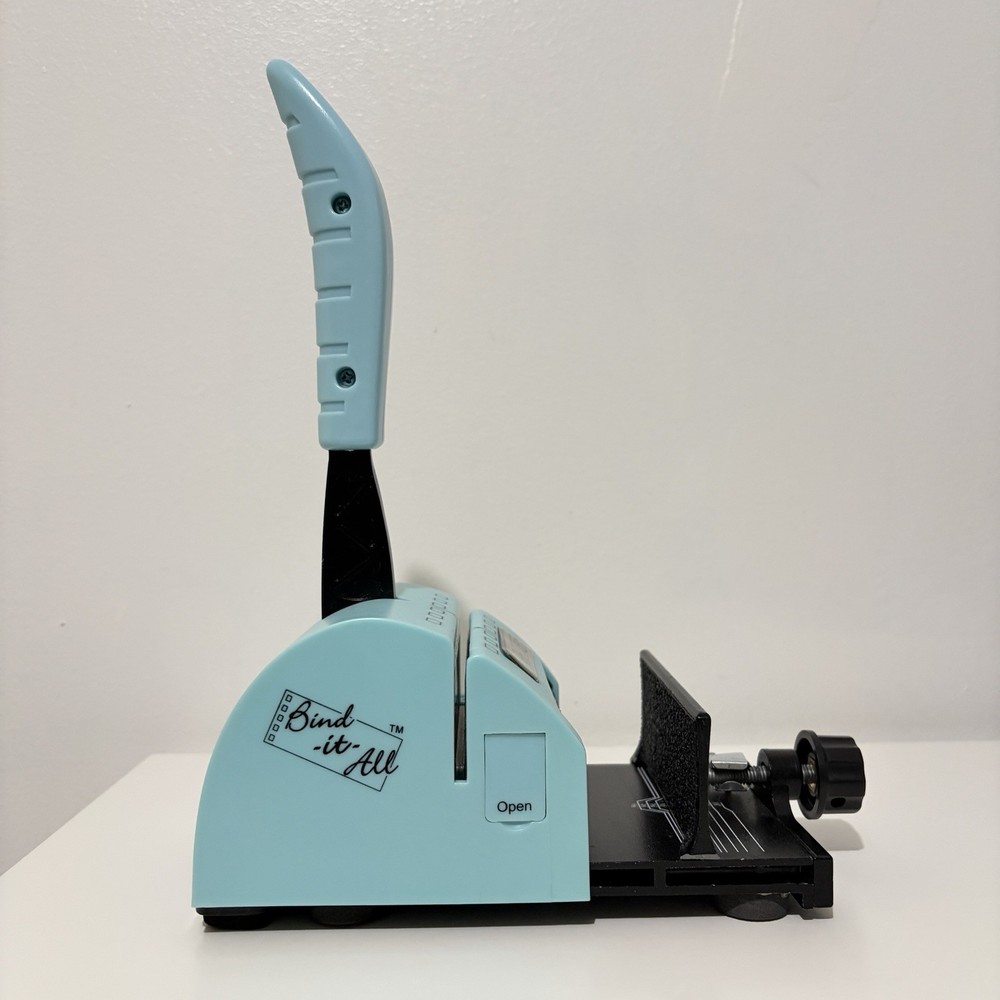 Zutter Innovative Products Turquoise Blue Bind-It-All Binding Machine Scrapbook
