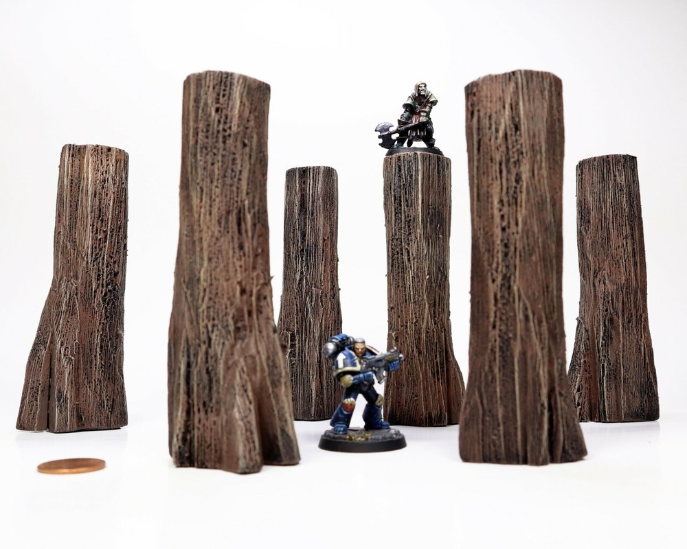 Modular Terrain Tree Trunks (Handmade for Dungeons & Dragons, Pathfinder RPG)