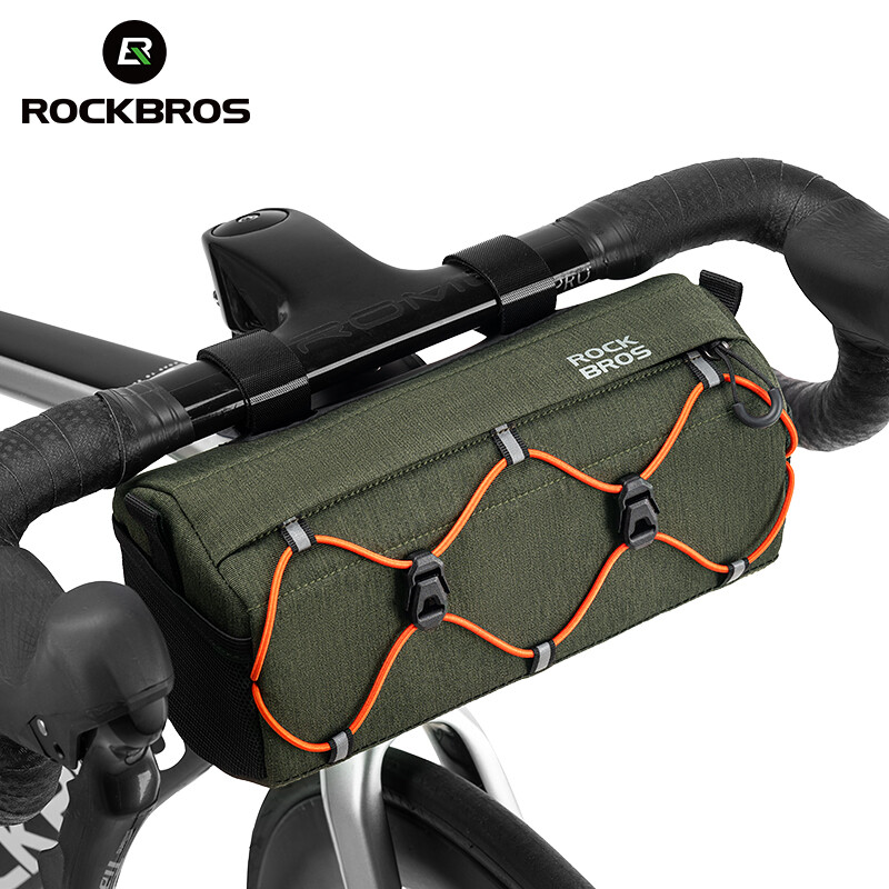 ROCKBROS Bike Front Handlebar Bag 2.2L Capacity Reflective Portable Storage Bag