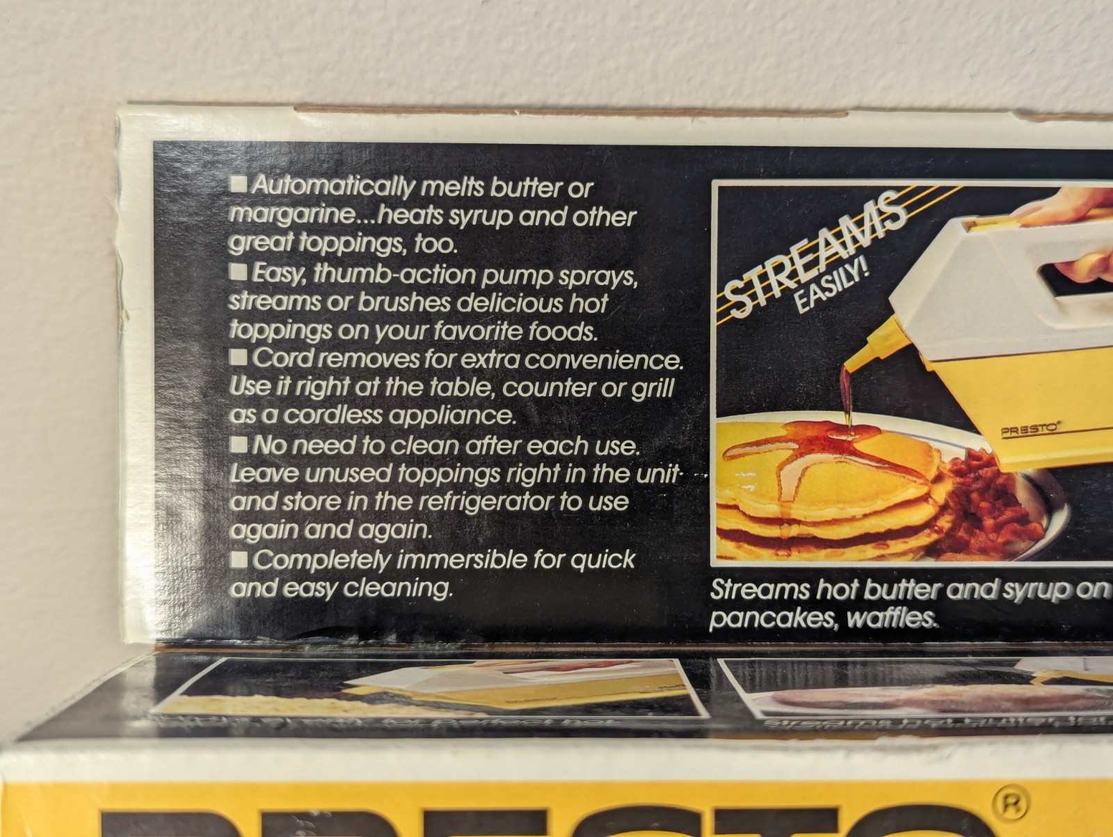 Vintage Presto Hot Topper Automatic Electric Melter Dispenser #03000 NOS