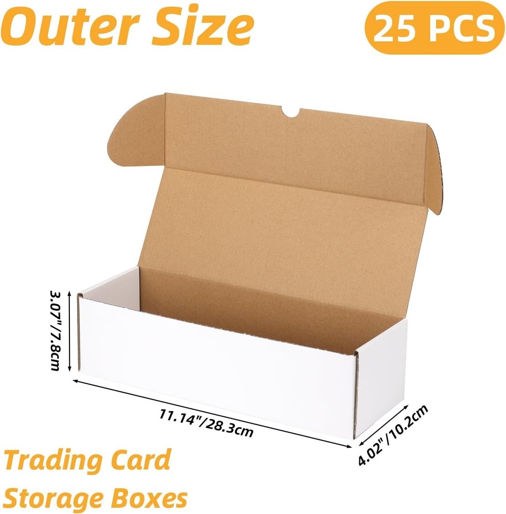 Multi-Purpose Card Storage - 25 Brown Boxes with Writable Labels, 900 Capacity