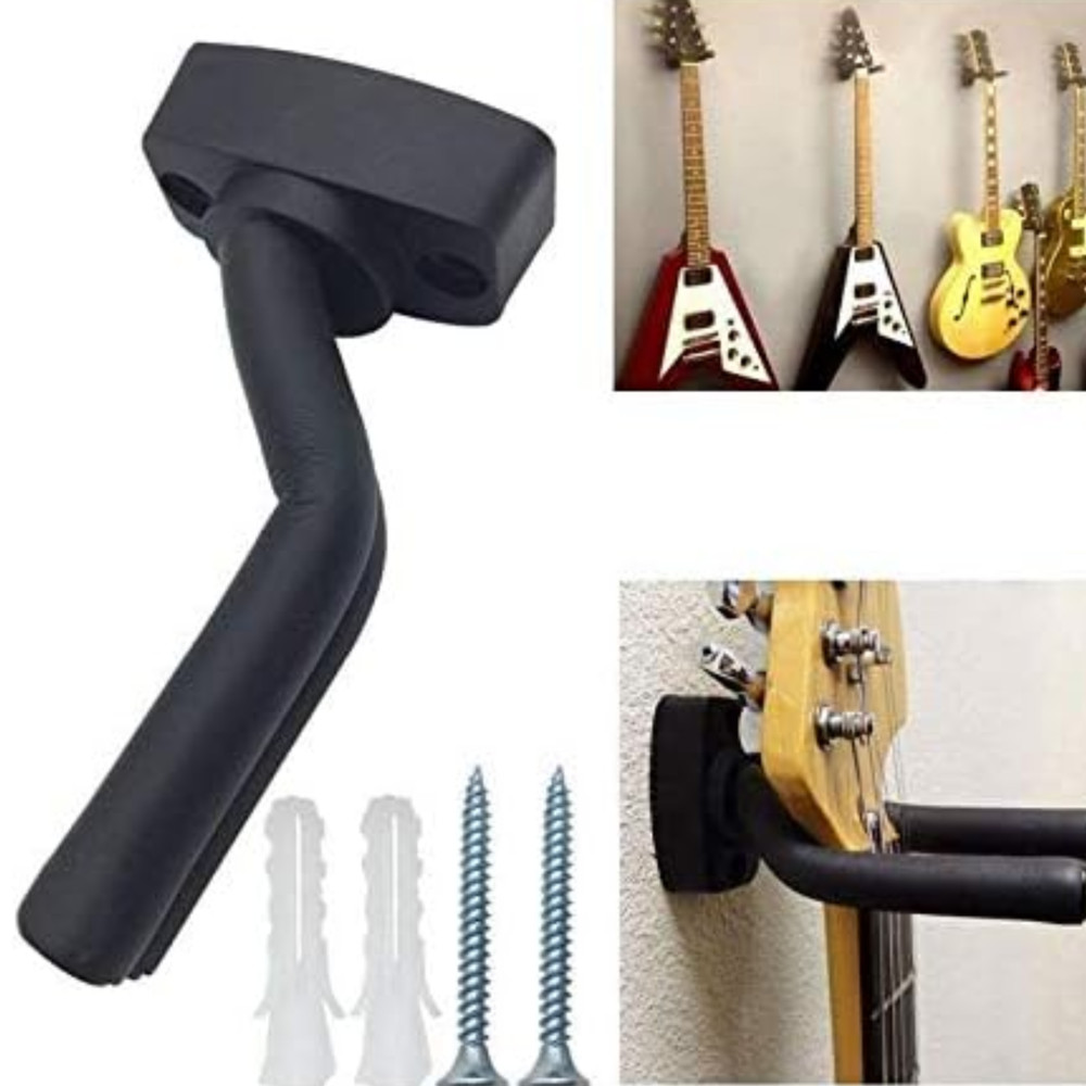 2 PACK Guitar Wall Hanger Stands Wall Mount Violin Hook Keep Holder Display Rack