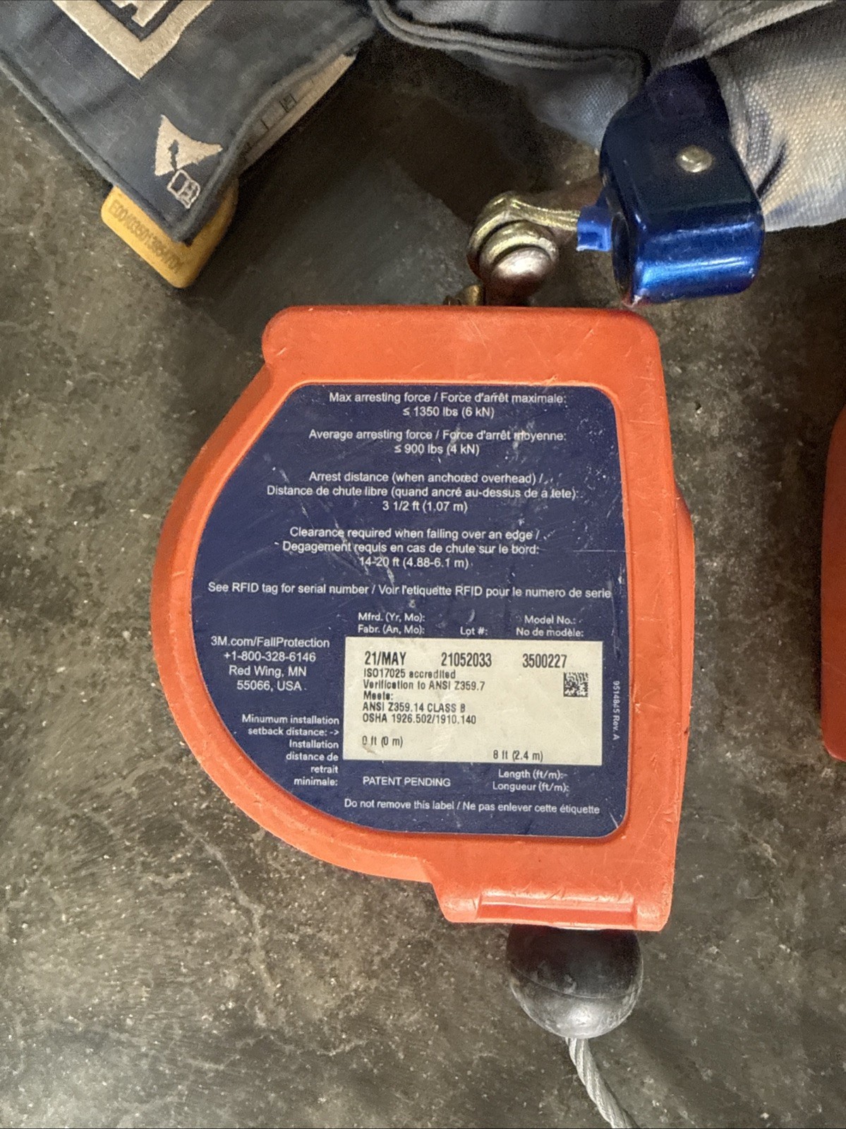 3M DBI-SALA ExoFit NEX Safety Harness With Dual Self-Retracting Lifeline Size XL