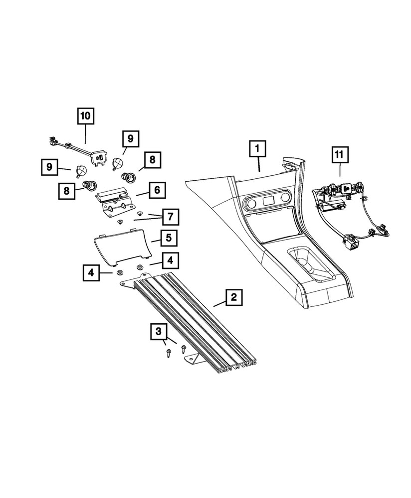 Genuine Mopar Passive Entry Antenna 68142047AB