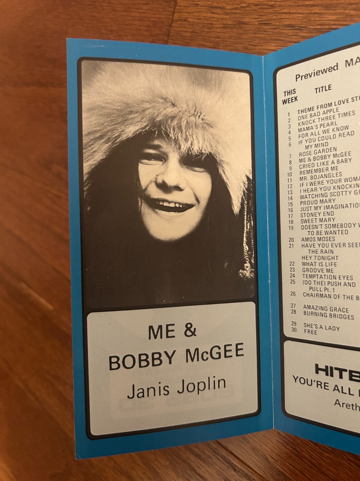 1971 Vintage "WFIL" {Famous 56} "JANIS JOPLIN" {Boss Radio} Music Pamphlet RARE!