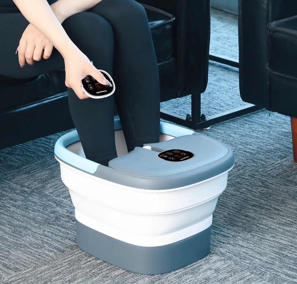 Carepeutic Collapsible Automatic Foot Spa Massager with Remote Controller KH309
