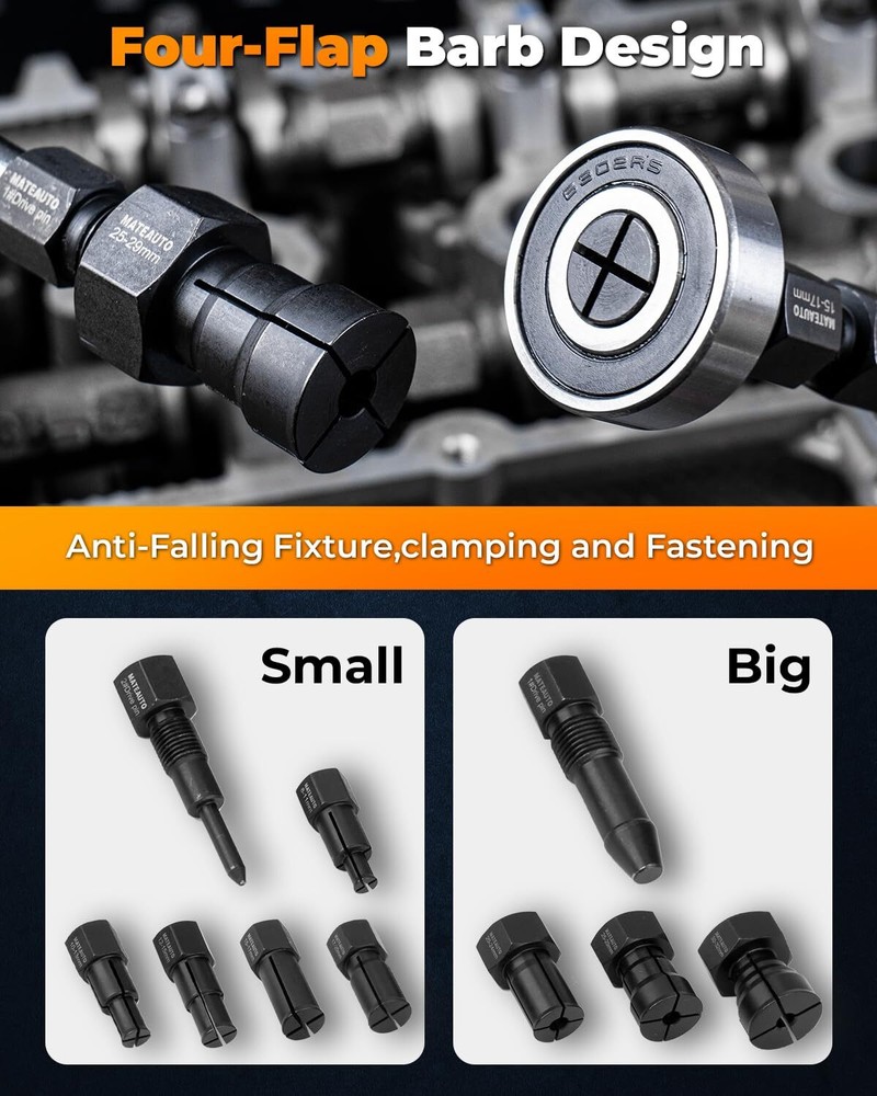 MateAuto 12pcs Motorcycle Blind Hole Collet Bearing Puller Set Internal Beari...
