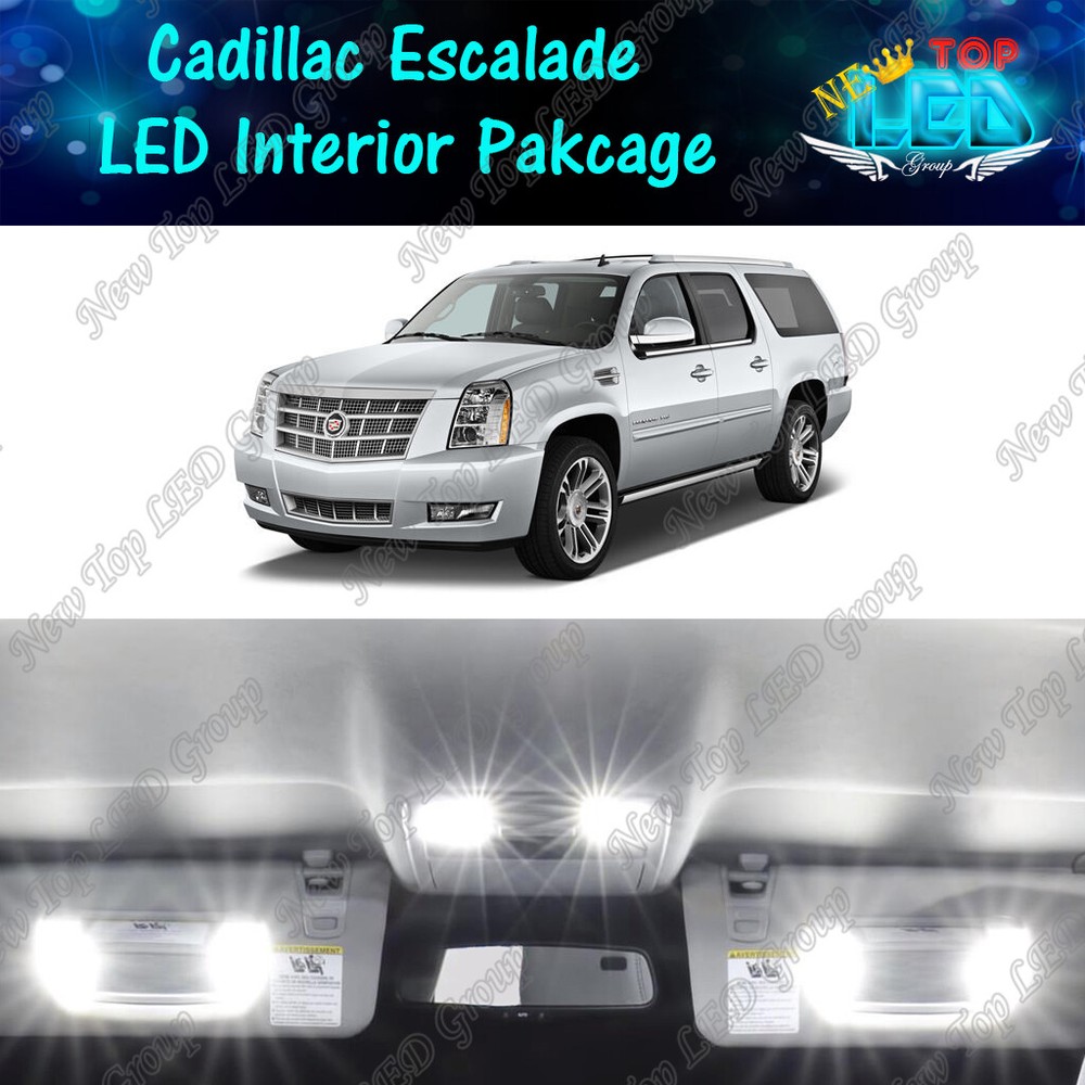 White Interior LED Lights Package Kit for 2007 - 2014 Cadillac Escalade CANBUS