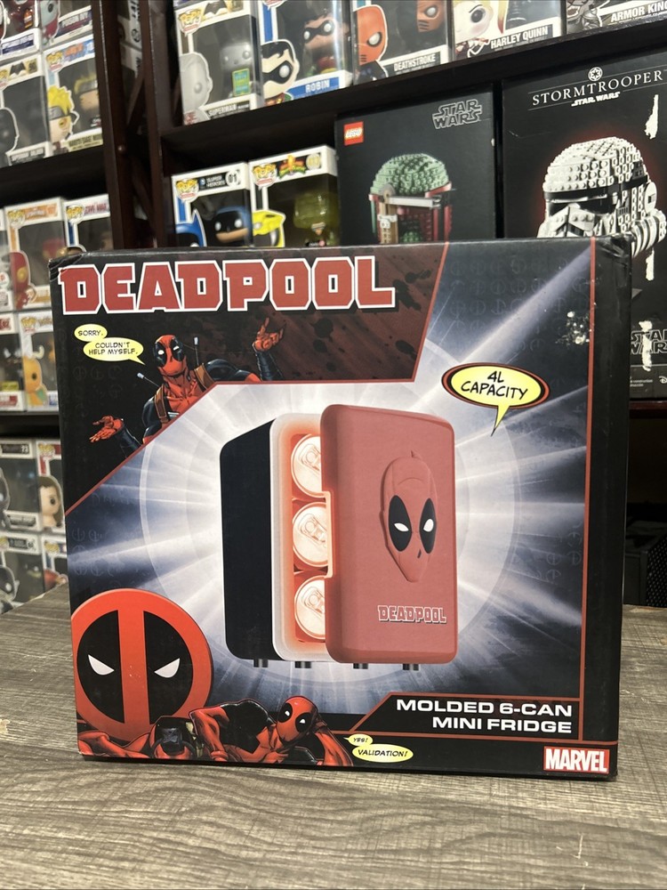 Marvel Deadpool Mini Fridge 6-Can 4L Capacity Sealed Never Opened