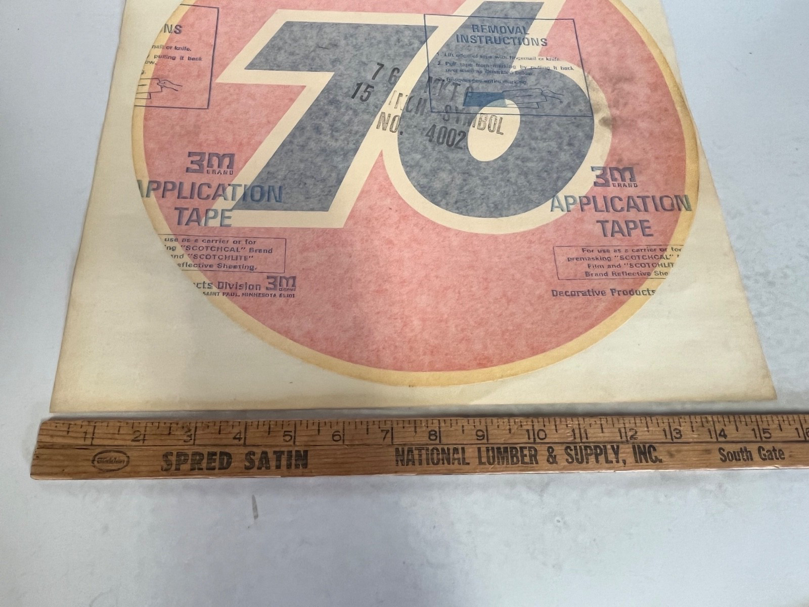 Union 76 Marketing Decal NO. 4002 15"in NOS 1975