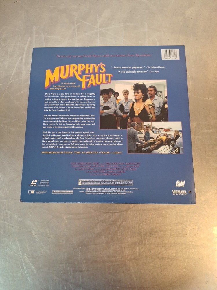 MURPHY'S FAULT Laserdisc LD EXCELLENT CONDITION VERY!