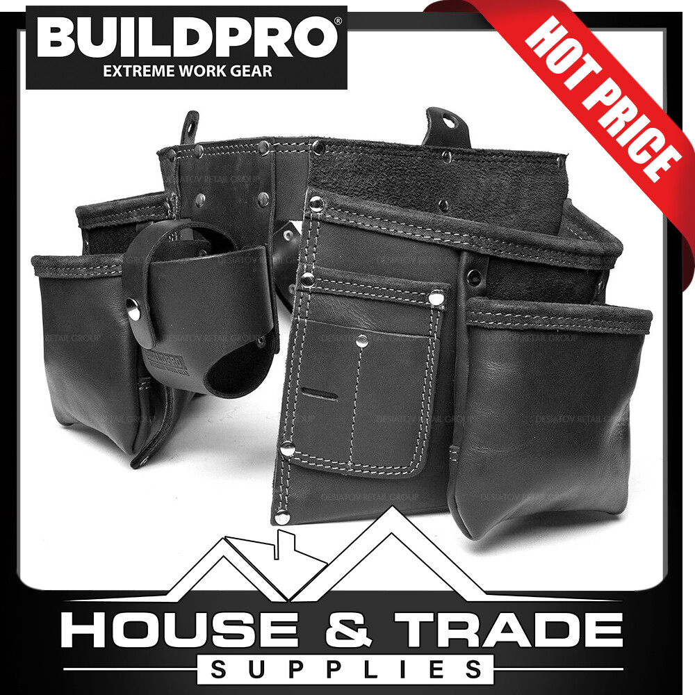 BuildPro Tool Belt Apron BLACK LEATHER LWTMABK