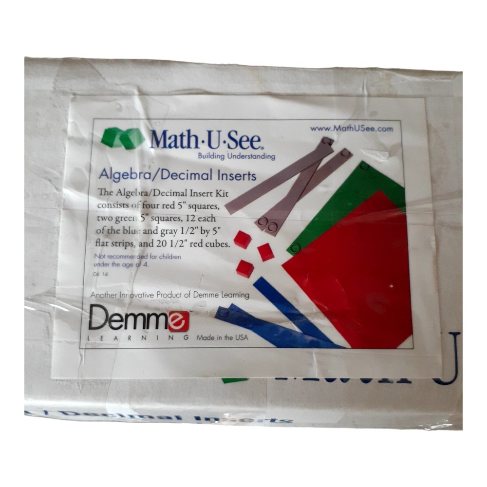 Math U See Algebra Decimal Inserts Manipulatives Set Homeschool Educational Read