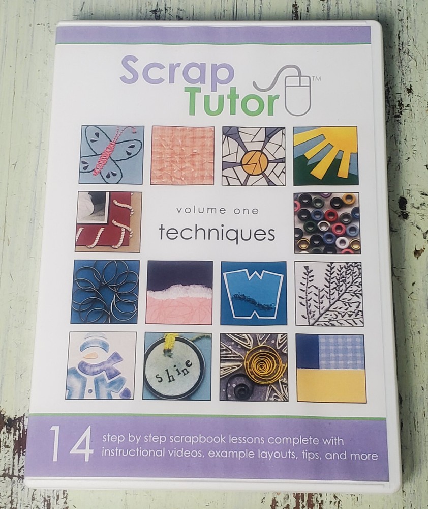 VG Scrap Tutor Volume One - Techniques PC Scrapbook Lessons CD ROM