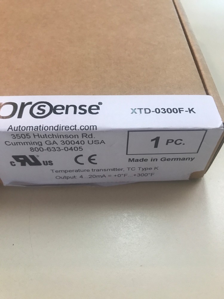 AUTOMATION DIRECT PROSENSE XTD-0300F-K Thermocouple Interface
