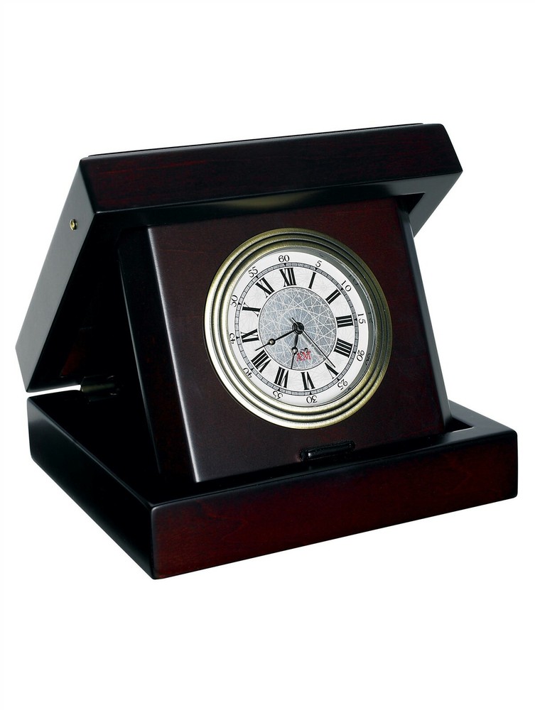 Authentic Models SC100 Executive Clock Classic Folding Clock in Wood Travel Case