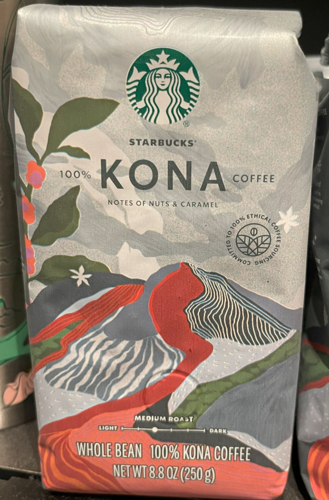 Starbucks 100% Kona Whole Bean Coffee 8.8oz Bag Hawaii Exclusive 2026