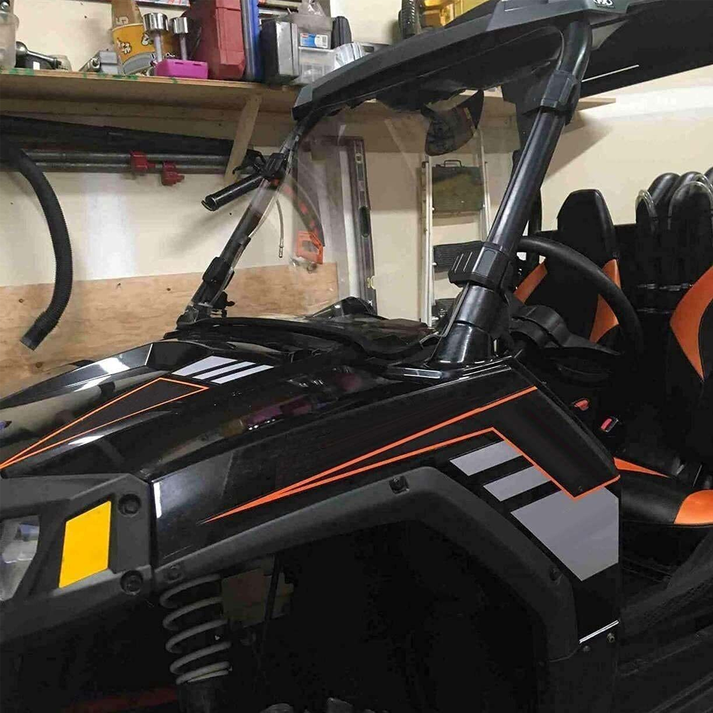 KEMIMOTO UTV Full Windshield PC For Polaris RZR 570 800/4 800S XP 900/4 2008-19