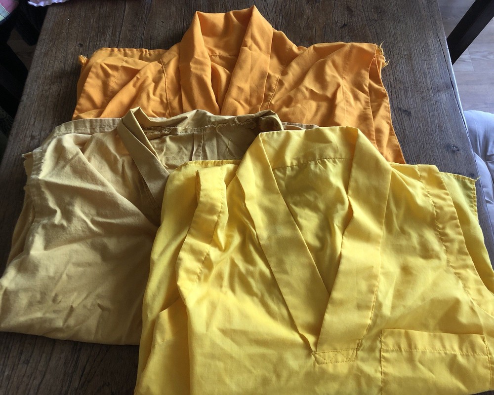 3 Buddhist Monk:Nun shirts size small handmade