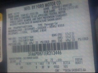 Engine ECM Electronic Control Module 2.5L Fits 14-16 FUSION 1371050
