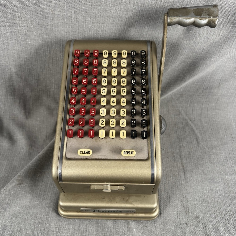 Vintage Paymaster Series 700 Mechanical Adding Machine w/ Cover Display Untested