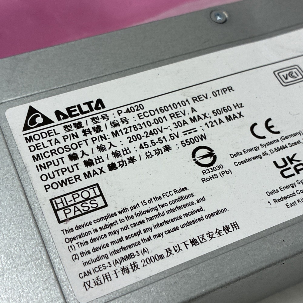 Delta Electronics Switching Power Supply P-4020