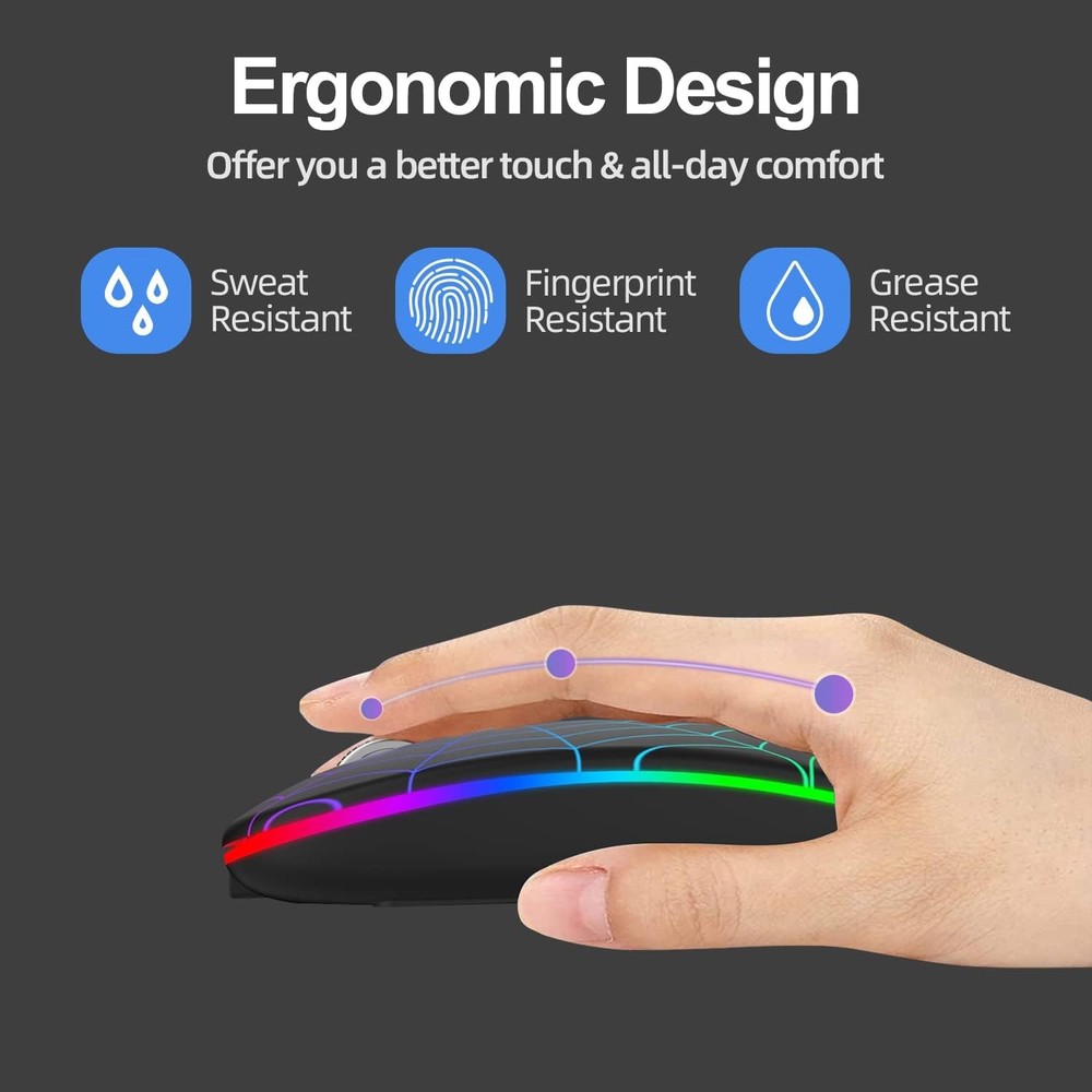 Wireless Optical Mouse with Dual Receiver for Computer