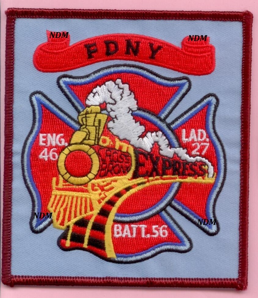 New York City Fire Dept Engine 46 Ladder 27 Patch Rectangle