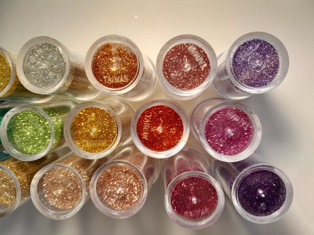 Glitter Shakers, 18-Pack, Assorted Glitter, Fine Glitter