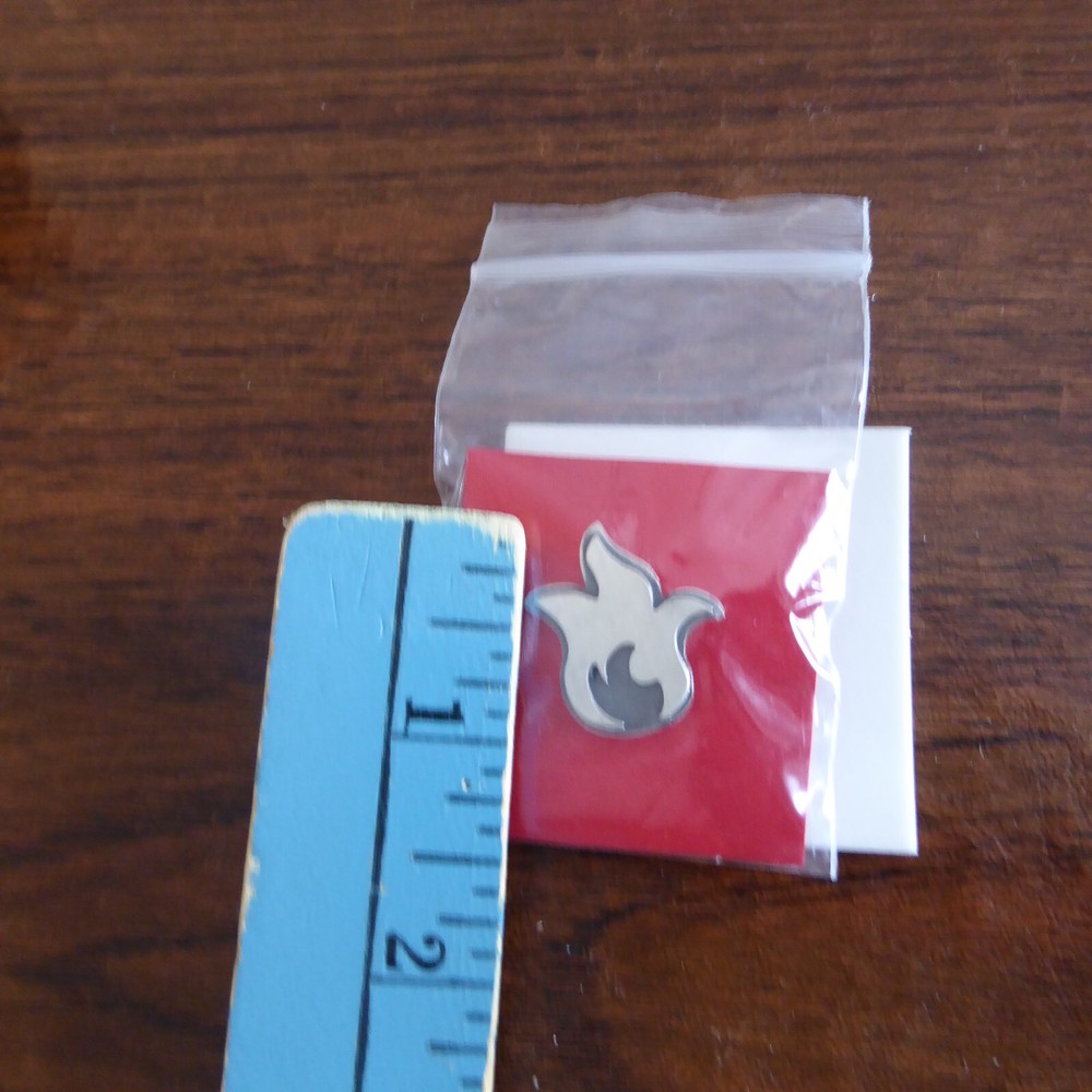 Sterling Silver Flame Lapel Pin Tack