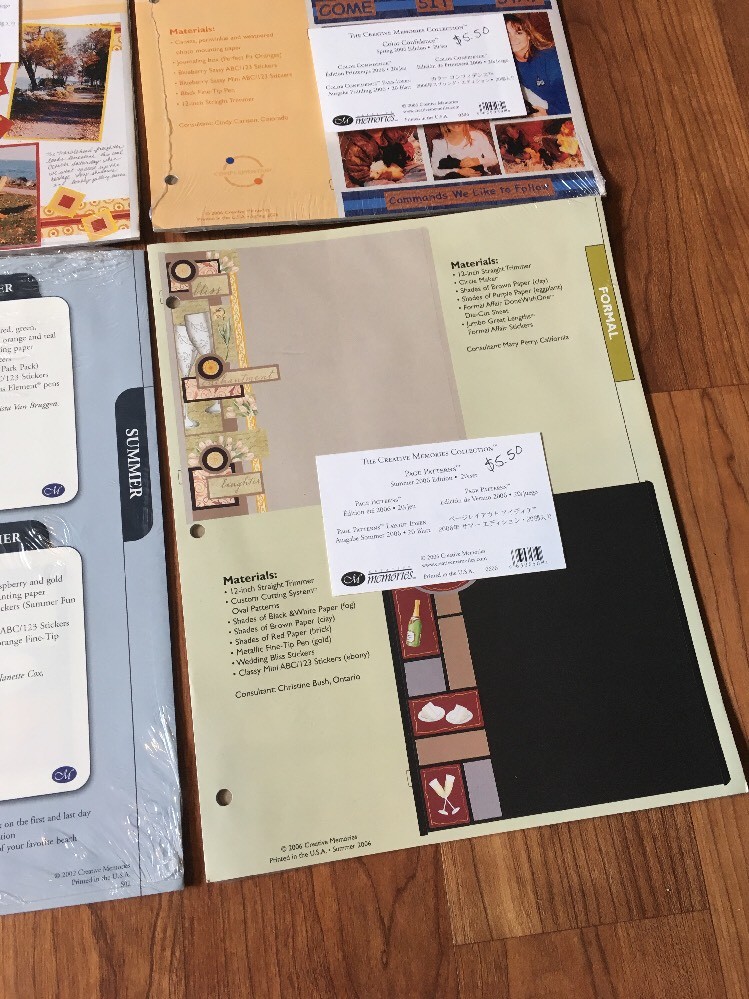 Creative Memories Page Pattern Lot Spring Summer Dogs Formal More