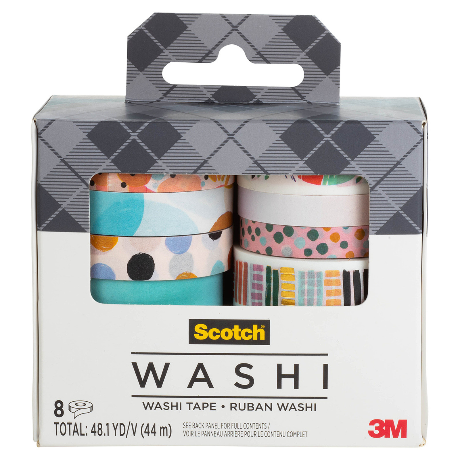 Scotch Washi Tape [8-Pack]: 8-pack (Abstract Modern Design)