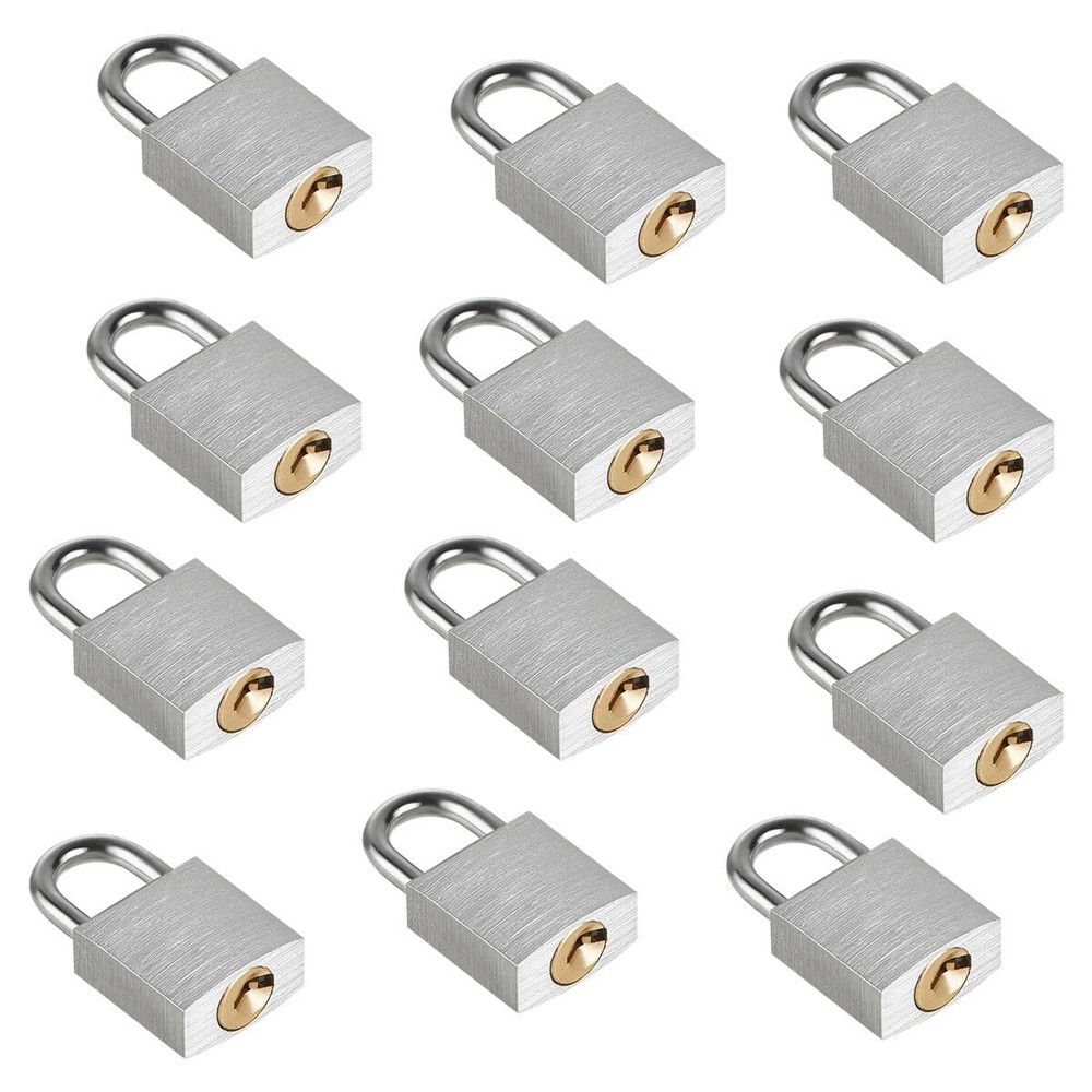 Small Aluminum Locks with Keys, 3/4-Inch Body Width Mini Locks with Same Key ...