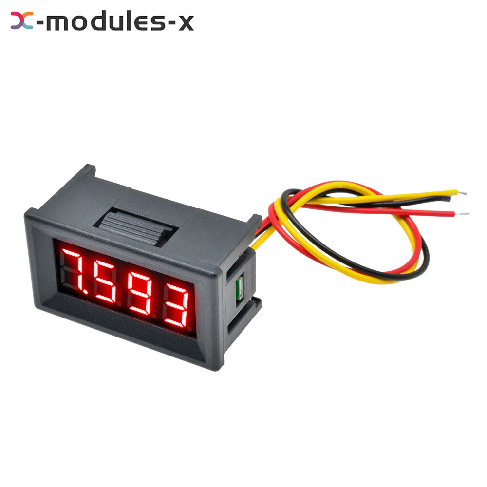0.36\" Digital 3-Wires LED Panel Display 4-Bit DC0-100V Voltmeter Meter Tester U