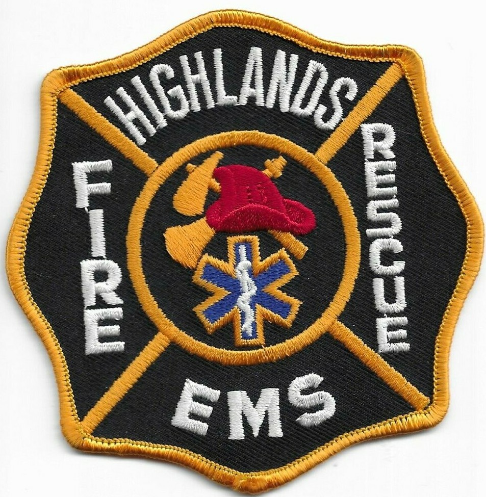 Highlands  Fire - Rescue, Texas (4" x 4" size) fire patch